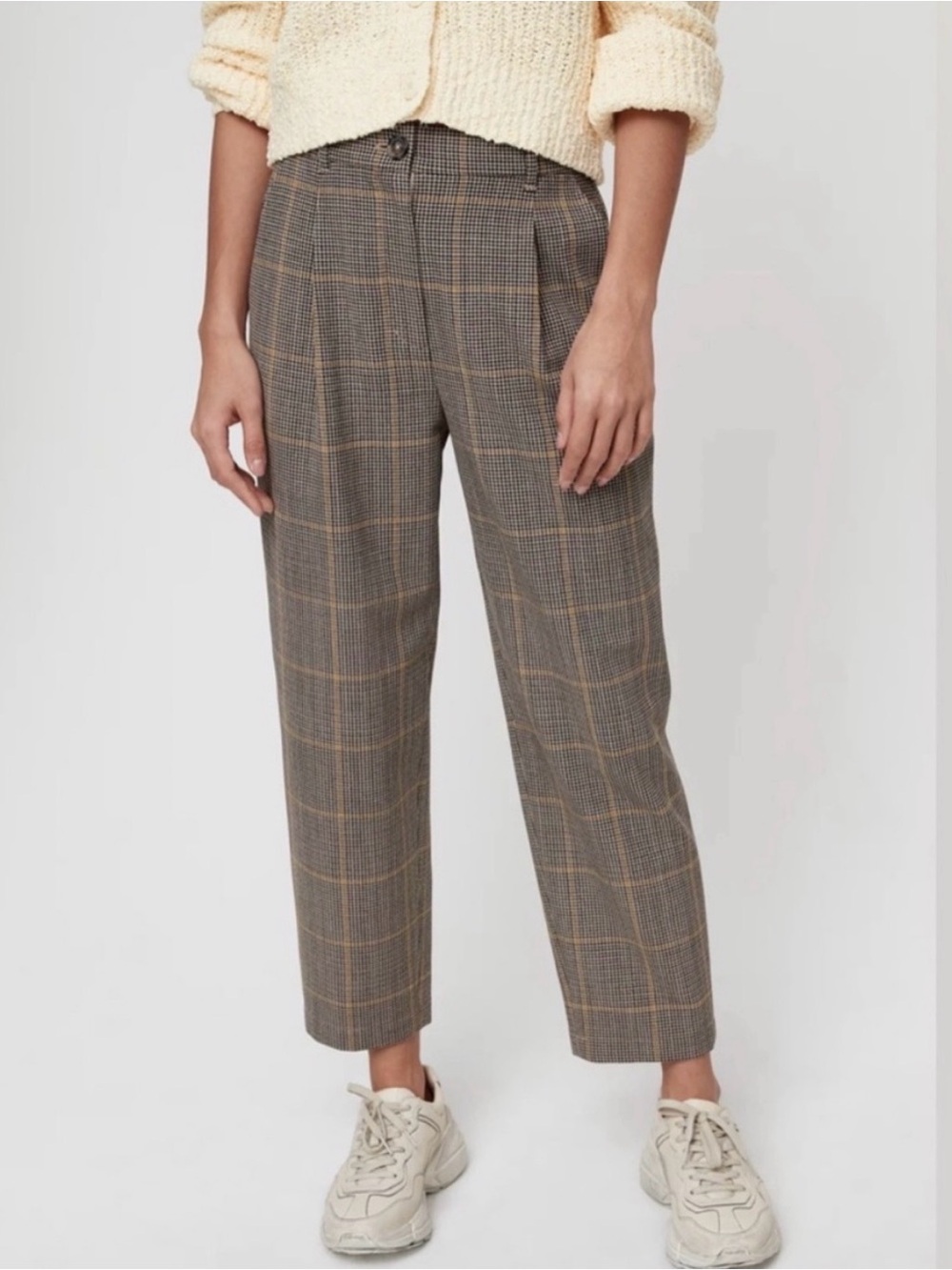 Aritzia Little Moon Bellis Cropped Trouser Pants